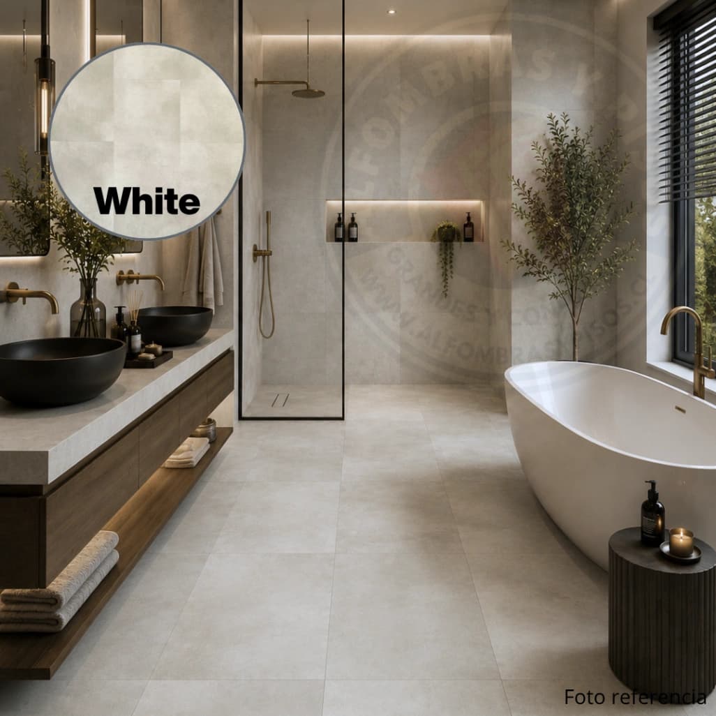 Piso Vinilico SPC Absolut White 6.5mm 30x60