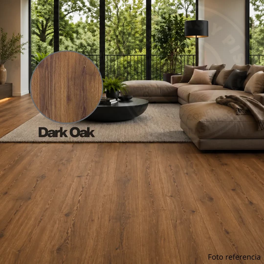 Piso Flotante Metalico 8.2 mm Noruego - Dark Oak