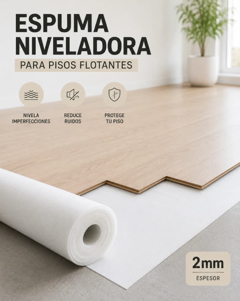 Espuma Aislante Niveladora 2mm Rollo 20m2